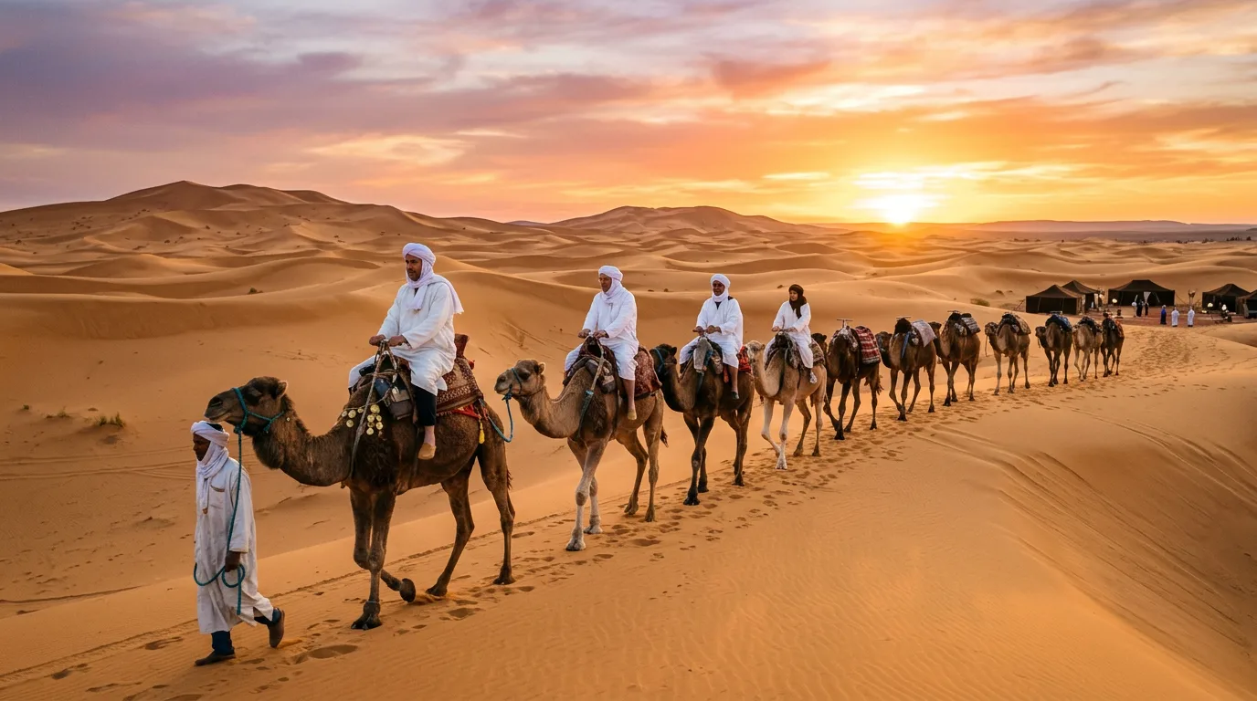 Camel ride in the Palmeraie